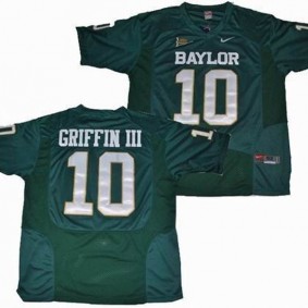 Youth Baylor Bears #10 Robert Griffin III Green Football Jersey