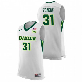 MaCio Teague Baylor Bears White College Basketball Replica Jersey