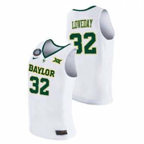 Zach Loveday Baylor Bears 2021 White Final Four Basketball Jersey