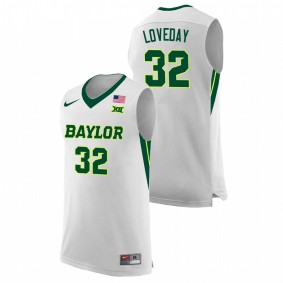 Zach Loveday Baylor Bears White College Basketball Replica Jersey