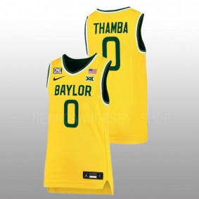 Baylor Bears Flo Thamba 2022-23 Gold College Basketball Men Jersey