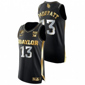 Men Baylor Bears #13 Black Jackson Moffatt Golden Authentic 2021 March Madness Final Four Jersey