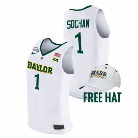 Jeremy Sochan #1 White Baylor Bears 2021-22 Replica College Basketball Jersey