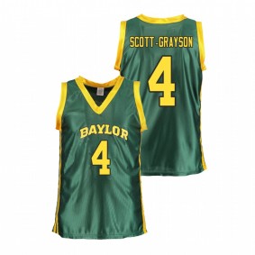 Women's Baylor Bears College Basketball #4 Green Honesty Scott-Grayson Replica Jersey